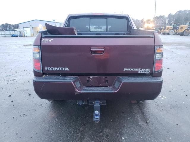 2HJYK16528H511976 - 2008 HONDA RIDGELINE RTL BURGUNDY photo 6