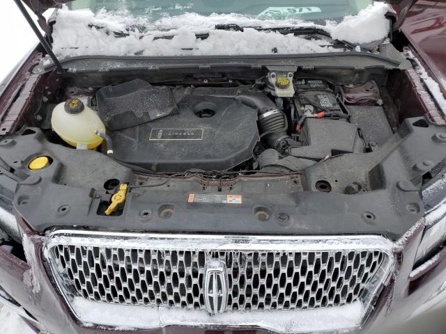 5LMCJ2C90KUL06491 - 2019 LINCOLN MKC SELECT 勃艮第红 照片 12
