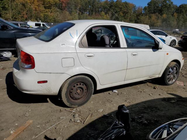 KL1TD52654B133709 - 2004 CHEVROLET AVEO WHITE photo 3