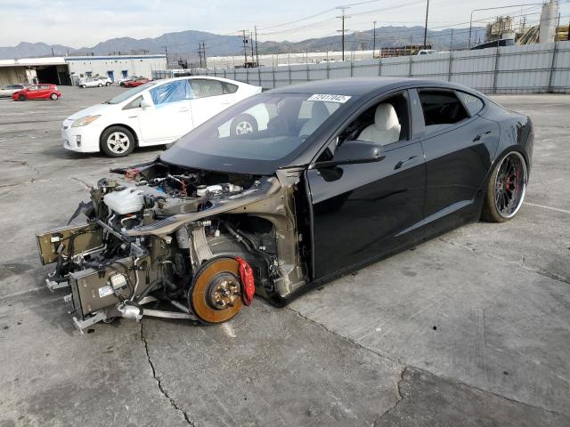 5YJSA1E44MF427891 - 2021 TESLA MODEL S Սև լուսանկար 1
