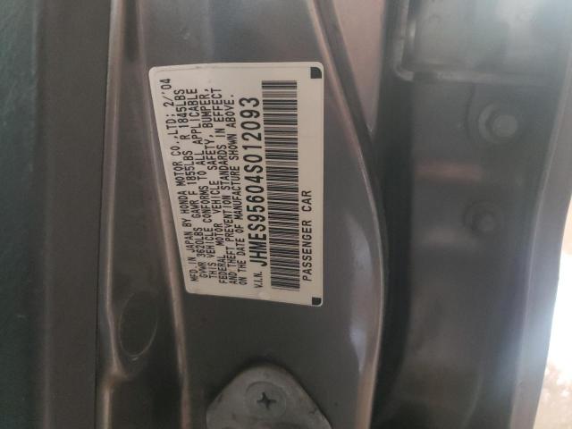 JHMES95604S012093 - 2004 HONDA CIVIC HYBRID SILVER photo 13