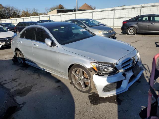 55SWF4KBXGU138346 - 2016 MERCEDES-BENZ C 300 4MATIC SILVER photo 4