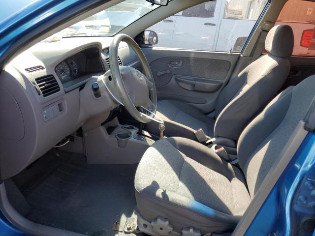 KNADC125556366089 - 2005 KIA RIO BLUE photo 7