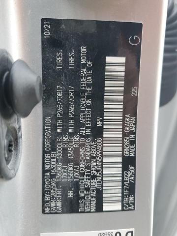 JTENU5JR4N5994808 - 2022 TOYOTA 4RUNNER SR5/SR5 PREMIUM 银色 照片 14