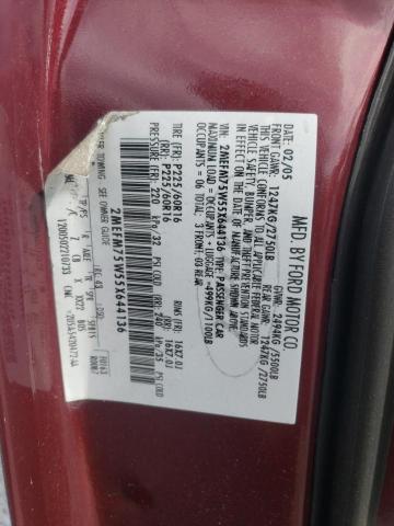 2MEFM75W55X644136 - 2005 MERCURY GRAND MARQ LS MAROON photo 12