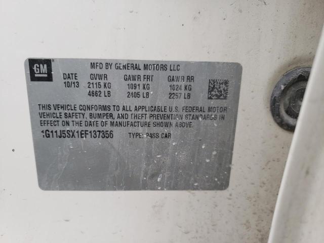 1G11J5SX1EF137356 - 2014 CHEVROLET MALIBU LTZ კრემისფერი ფოტო 14
