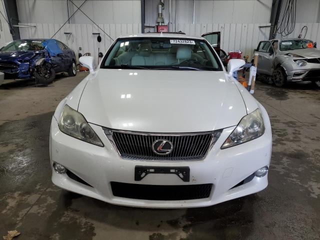 JTHFE2C20A2503343 - 2010 LEXUS IS 350 WHITE photo 5