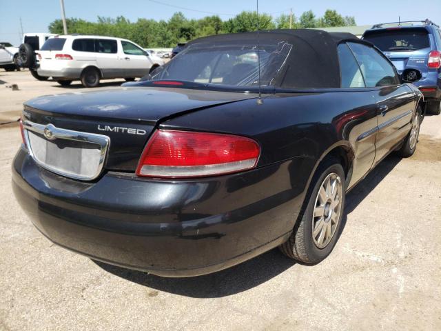 1C3EL65R34N251731 - 2004 CHRYSLER SEBRING LIMITED BLACK photo 4