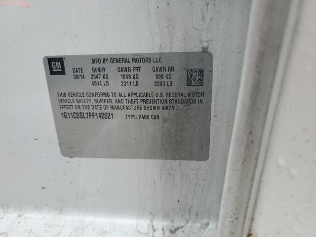 1G11C5SL7FF142621 - 2015 CHEVROLET MALIBU 1LT Ağ foto 12