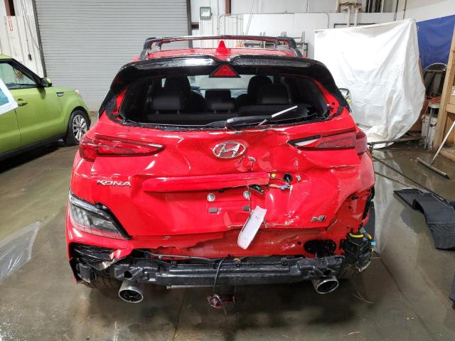 KM8KH3AC2NU004056 - 2022 HYUNDAI KONA N BASE RED photo 6