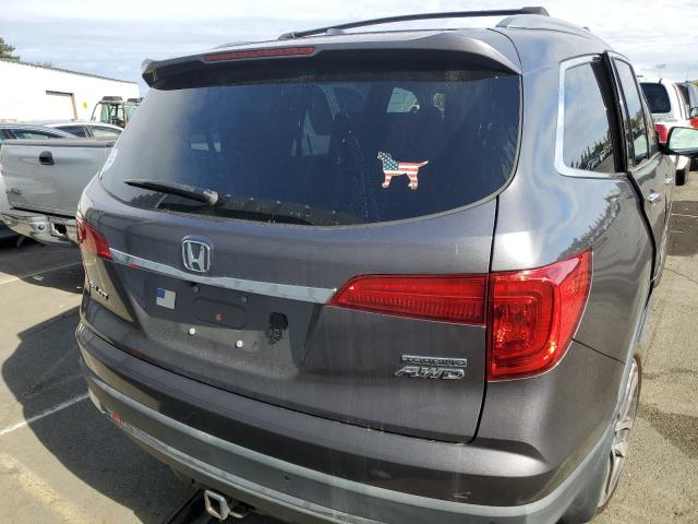 5FNYF6H99HB095050 - 2017 HONDA PILOT TOURING GRAY photo 6