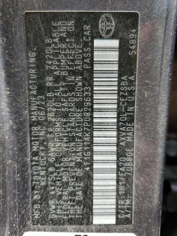 4T1G11AK7PU829633 - 2023 TOYOTA CAMRY SE NIGHT SHADE GRAY photo 12