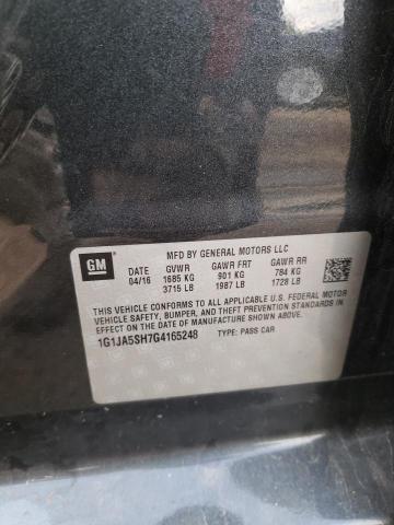 1G1JA5SH7G4165248 - 2016 CHEVROLET SONIC LS CHARCOAL photo 13