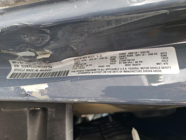 3C6MRVJG2ME549154 - 2021 RAM PROMASTER 3500 HIGH ლურჯი ფოტო 13