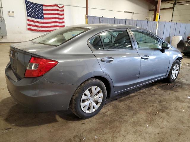 19XFB2F56CE353874 - 2012 HONDA CIVIC LX GRAY photo 3