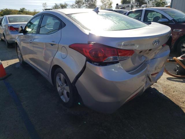 KMHDH4AE6DU578710 - 2013 HYUNDAI ELANTRA GLS SILVER photo 2