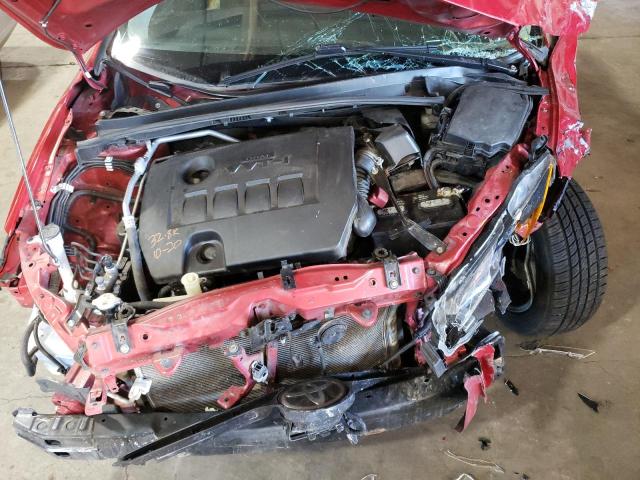 2T1BURHE2KC236367 - 2019 TOYOTA COROLLA L RED photo 11