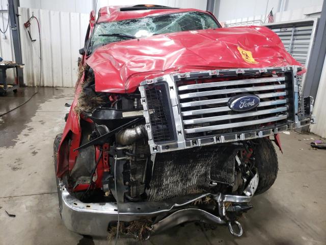 1FTSX2BR3AEA42579 - 2010 FORD F250 SUPER DUTY RED photo 5