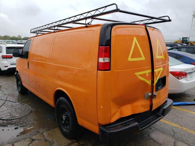 1GCSGAFX8E1100945 - 2014 CHEVROLET EXPRESS G1 ORANGE photo 2