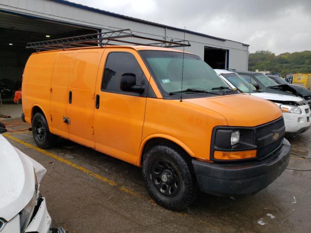 1GCSGAFX8E1100945 - 2014 CHEVROLET EXPRESS G1 ORANGE photo 4