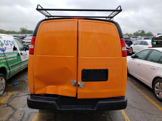 1GCSGAFX8E1100945 - 2014 CHEVROLET EXPRESS G1 ORANGE photo 6