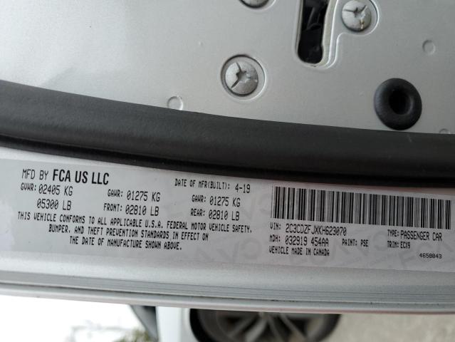 2C3CDZFJXKH623070 - 2019 DODGE CHALLENGER R/T SCAT PACK SILVER photo 13