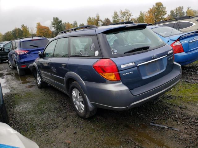 4S4BP61C157366091 - 2005 SUBARU LEGACY OUTBACK 2.5I BLUE photo 2