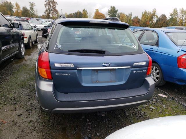 4S4BP61C157366091 - 2005 SUBARU LEGACY OUTBACK 2.5I BLUE photo 6