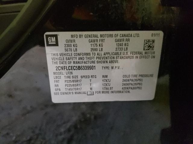 2CNFLCEC5B6339901 - 2011 CHEVROLET EQUINOX LS BLACK photo 14