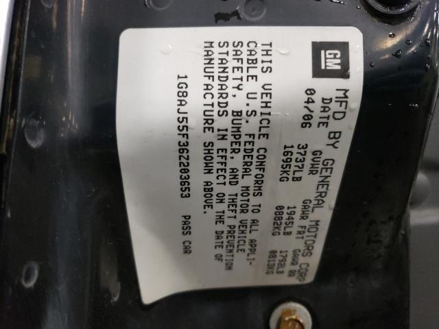 1G8AJ55F36Z203653 - 2006 SATURN ION LEVEL 2 银色 照片 12