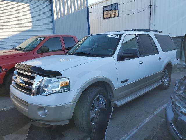 1FMFK18577LA17540 - 2007 FORD EXPEDITION EL EDDIE BAUER WHITE photo 1