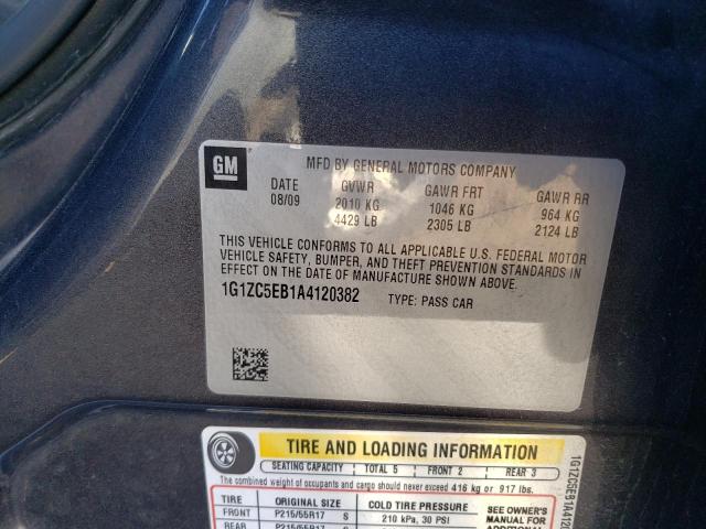 1G1ZC5EB1A4120382 - 2010 CHEVROLET MALIBU 1LT 灰色 照片 12