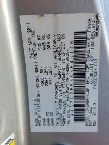 4A37L2EF4CE003146 - 2012 MITSUBISHI ECLIPSE SPYDER GS 银色 照片 12