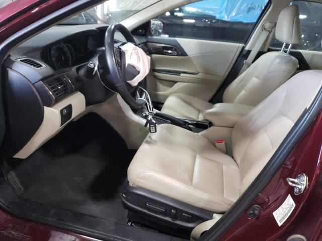 1HGCR2F83HA141857 - 2017 HONDA ACCORD EXL MAROON photo 7