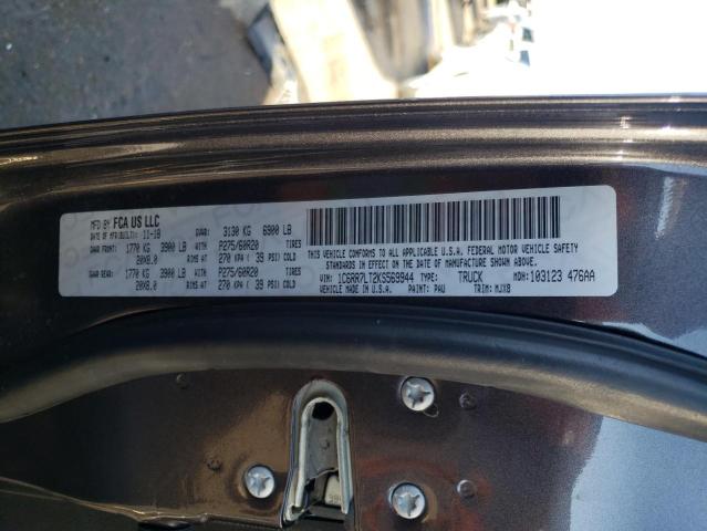 1C6RR7LT2KS569944 - 2019 RAM 1500 CLASS SLT ნაცრისფერი ფოტო 12