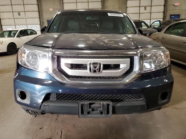 5FNYF4H56BB011050 - 2011 HONDA PILOT EXL BLUE photo 5