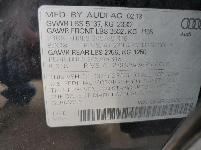 WA1UFAFL0DA201124 - 2013 AUDI A4 ALLROAD PREMIUM PLUS BLACK photo 12