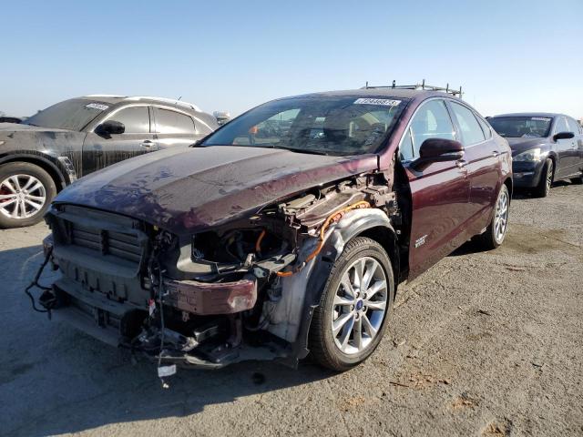 3FA6P0SU6HR380288 - 2017 FORD FUSION TITANIUM PHEV BURGUNDY photo 1