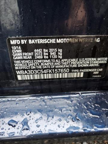 WBA3D3C54FK157650 - 2015 BMW 328 D BLUE photo 12