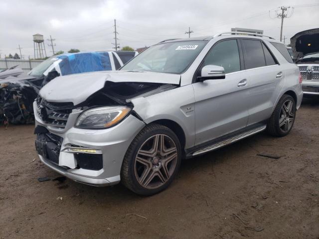 4JGDA7EB8EA294164 - 2014 MERCEDES-BENZ ML 63 AMG SILVER photo 1