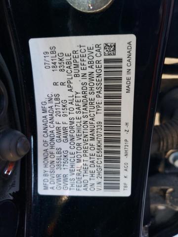 2HGFC1E56KH707339 - 2019 HONDA CIVIC SI BLACK photo 13