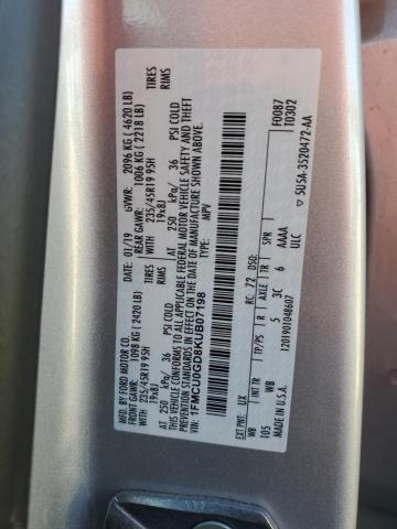 1FMCU0GD8KUB07198 - 2019 FORD ESCAPE SE SILVER photo 13