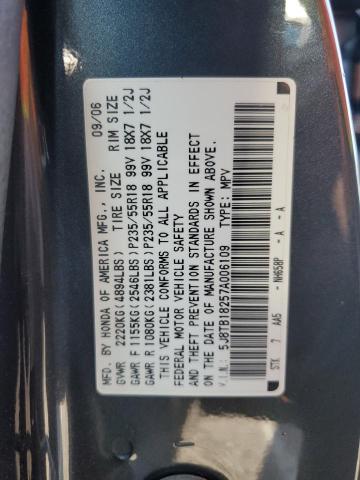 5J8TB18257A006109 - 2007 ACURA RDX CHARCOAL photo 13