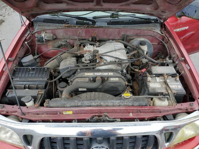 5TEWN72N22Z138929 - 2002 TOYOTA TACOMA XTRACAB BURGUNDY photo 11