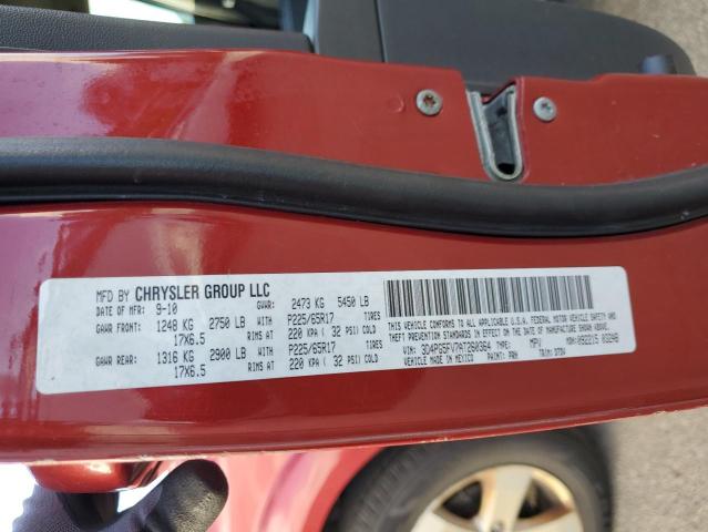 3D4PG5FV7AT260364 - 2010 DODGE JOURNEY SXT RED photo 13