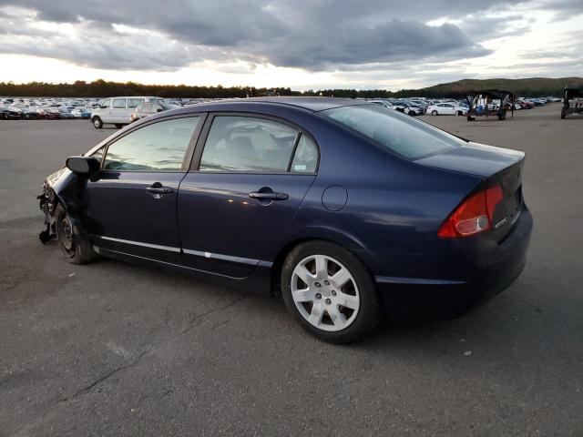 1HGFA16587L091738 - 2007 HONDA CIVIC LX BLUE photo 2