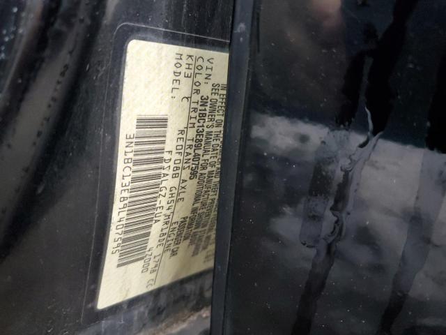 3N1BC13E89L407595 - 2009 NISSAN VERSA S BLACK photo 12