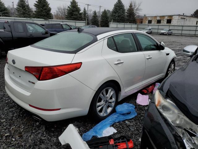 KNAGN4A70B5097125 - 2011 KIA OPTIMA EX WHITE photo 3