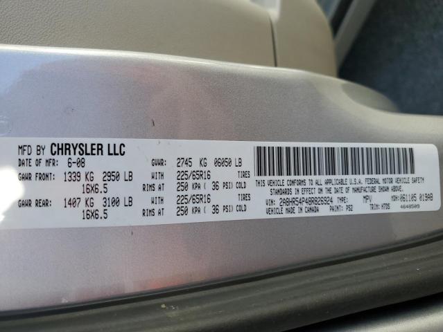 2A8HR54P48R826924 - 2008 CHRYSLER TOWN & COU TOURING 银色 照片 13