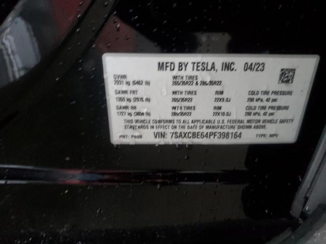 7SAXCBE64PF398164 - 2023 TESLA MODEL X 黑色 照片 13